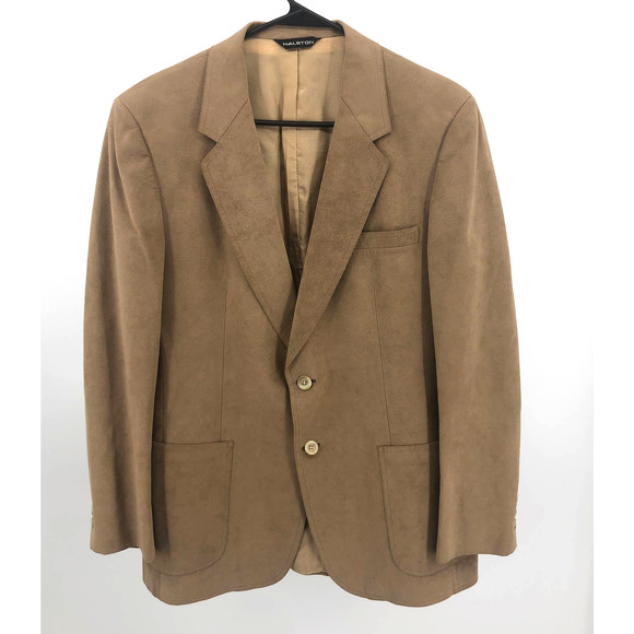 Vintage Halston Halsuede Tan Blazer 70's